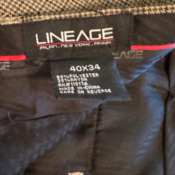 Men’s Houndstooth Cuffed Dress Slacks 40x34 - Picture 4 of 6